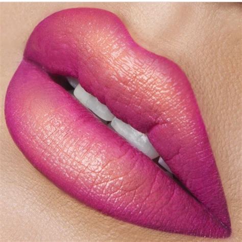 Pink And Gold Ombr Lips Ombre Lips Makeup Trends Red Lip Makeup