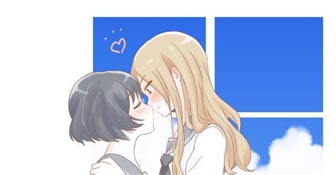 Yuri Lesbians Kiss 百合らくがき2枚 Pixiv