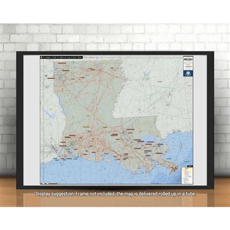 The Louisiana Oil And Gas Infrastructure Wall Map Rextag