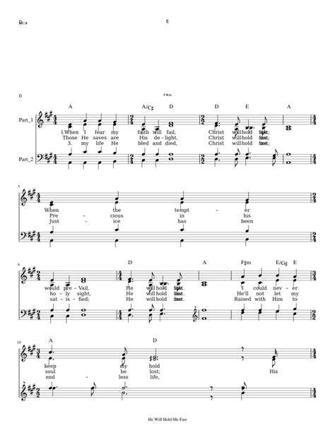 Hold me close and hold me fast the magic spell you cast this is la vie en rose when you kiss me heaven sighs and though i close my eyes i see la vie en rose. He Will Hold Me Fast Sheet music | Musescore.com
