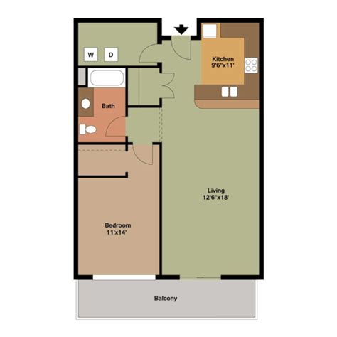 one bedroom with utility room | One bedroom flat, 1 bedroom apartment ...