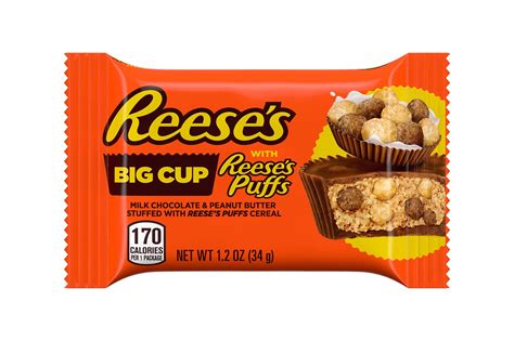 the new reese s big cup stuffed with reese s puffs is a peanut butter lover s dream