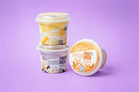 Frudoza Light Ice Cream On Behance Ice Cream Packaging Design Cream