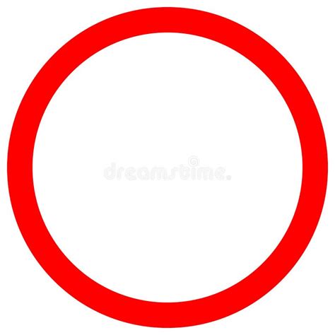 Empty Red Circle No Traffic Road Sign Blank Prohibiting Symbol Vector
