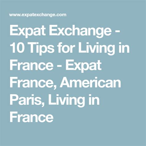Expat Exchange - 10 Tips for Living in France - Expat France, American