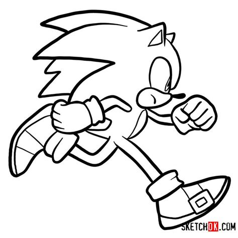 How To Draw Runnig Sonic Sonic The Hedgehog Step By Step Drawing