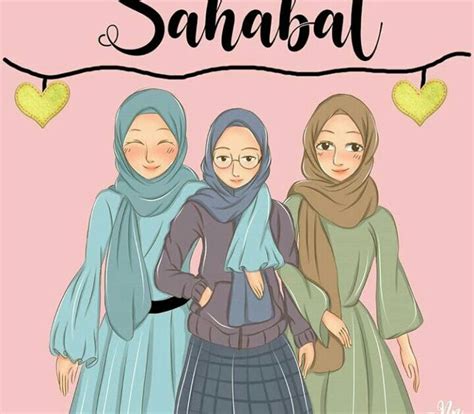 Sketsa Kartun Muslimah Sahabat : 24 Gambar Kartun 2 Sahabat Muslimah