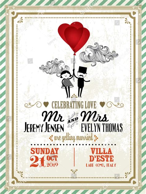 Check spelling or type a new query. balloon vintage wedding invitation