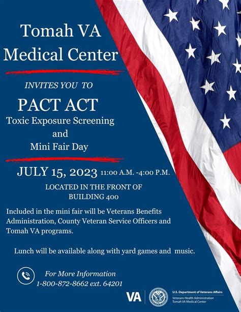 Pact Act Toxic Exposure Screening And Mini Fair Day Tomah Va Medical