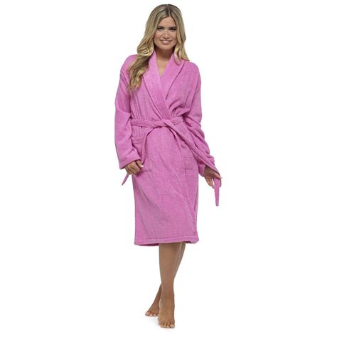 womens ladies 100 cotton terry towelling bath robe dressing gown size 8 22 ebay