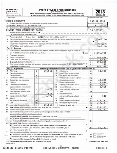The 1040 form changes by tax year. Form 1040 Schedule C Sample - Profit Or Loss From Business ...