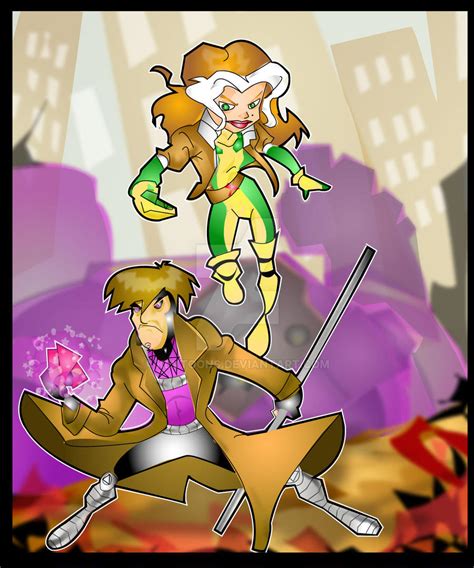 Gambit N Rogue By Kevtoons On Deviantart