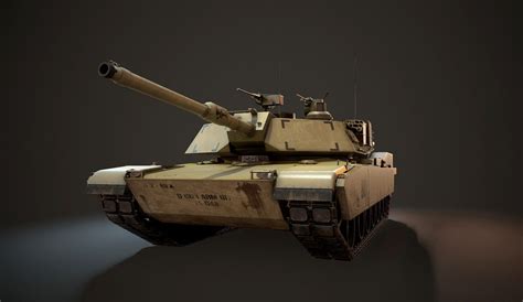 M1a2 Abrams Tank 3d Model By Mswoodvine