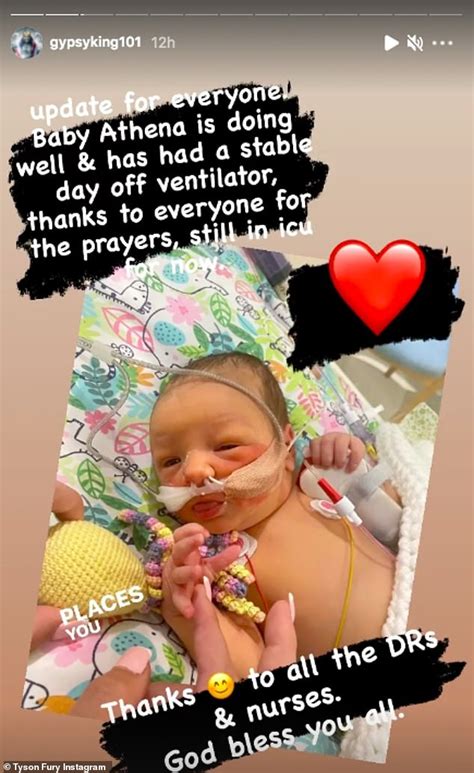Tyson Furys Wife Paris Shares A Sweet Snap Of Their Newborn Daughter Athena At Home After Icu