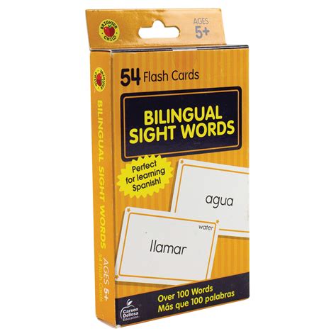Buy Carson Dellosa Bilingual Spanish Words Flash Cards Kindergarten
