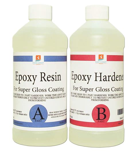 Epoxy Resin Crystal Clear 8 Oz Kit For Super Gloss Coating And