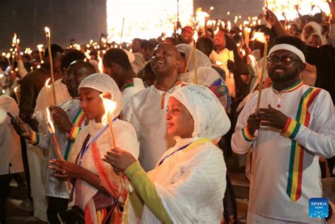 Ethiopian Orthodox Christians Mark Meskel Festival In Addis Ababa Xinhua