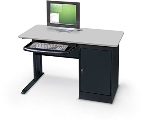 Balt Lx 48 Inch Wide Workstation With Locking Door Cpu Cabinet And Pull