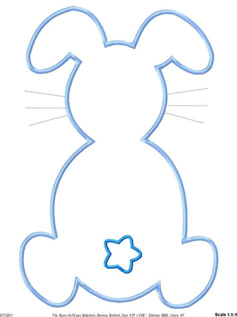 Use inkless handprint and footprint wipes to make an easter baby keepsake. Easter Bunny Printable Template - ClipArt Best
