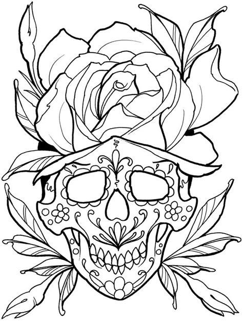Sugar Skull Tattoo Coloring Book Dover Publications Tattoo Coloring