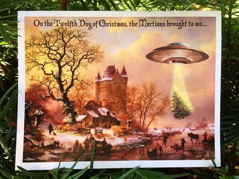 Alien Christmas Holiday Card Alternate Histories