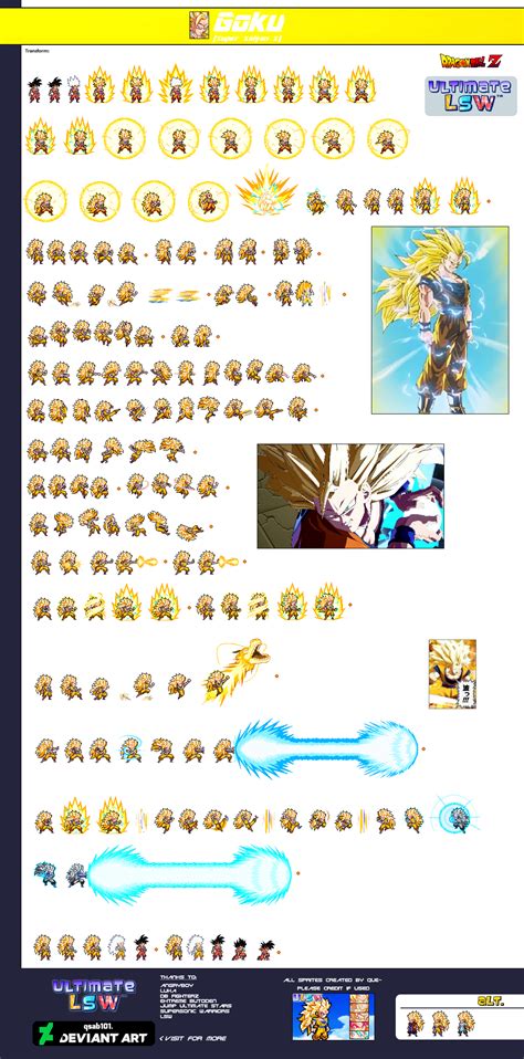 Super Saiyan 3 Goku Ulsw Sprite Sheet By Songoku0911 On Deviantart