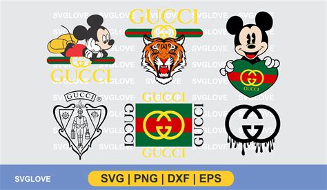 Gucci Logo Black White Bundle Svg Brand Svg Mickey Mouse Svg Tiger
