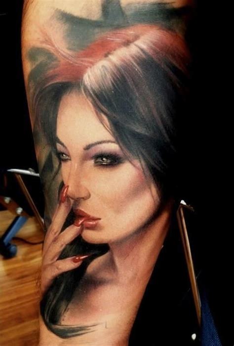 Angelina Portrait Portrait Tattoo Tattoos