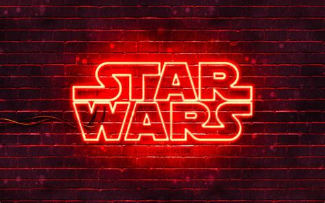 Download Wallpapers Star Wars Red Logo 4k Red Brickwall Star Wars