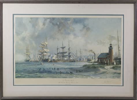 John Stobart Litho Nantucket The Celebrated Whaling Port In 1835