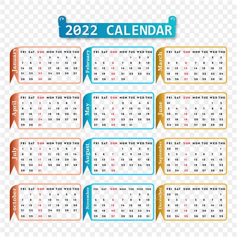 2022 Kalender Gaya Warna Biru Tua Template Vektor Gratis Latar