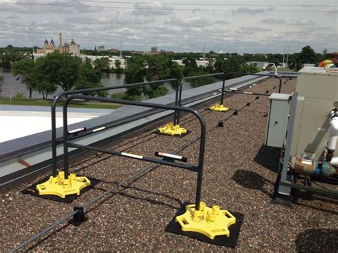 Automatic fall detection, gps location services Grasping non-penetrating fall protection guardrail systems ...