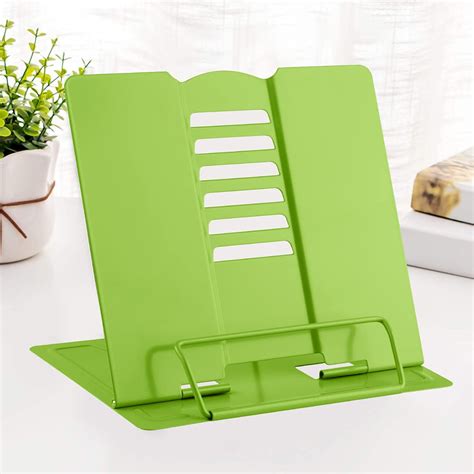 Msdada Book Stand Metal Reading Rest Book Holder Adjustable Cookbook