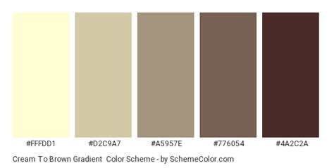 Cream To Brown Gradient Color Scheme Brown