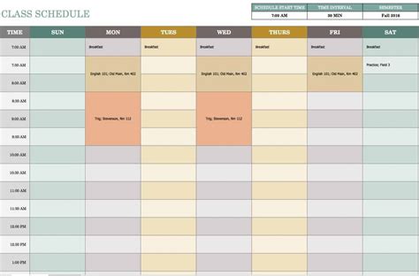 Sport Schedule Maker Excel Template Addictionary