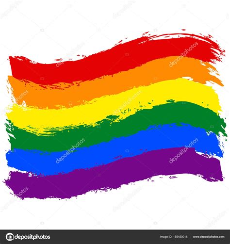 brushstroke rainbow flag lgbt movement — stock vector © ifeelgood 155450018