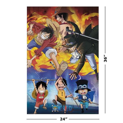 Buy One Piece Manga Anime Tv Show Poster Ace And Sabo And Luffy Size