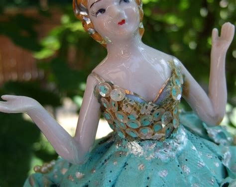 vintage 1950s porcelain ballerina figurine etsy