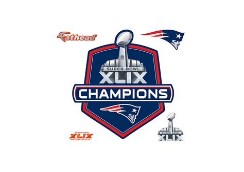 Small New England Patriots Super Bowl Xlix Champions Teammate Logo Decal Shop Fathead® For New