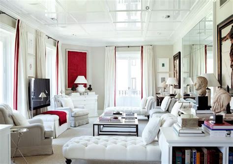 Black And White Red Home Living Room Red Interior