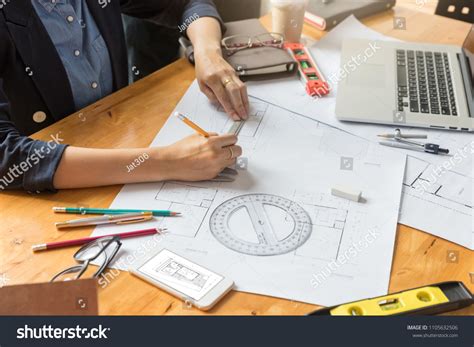 Engineer Architect Concept Engineer Architects Office Stock Photo