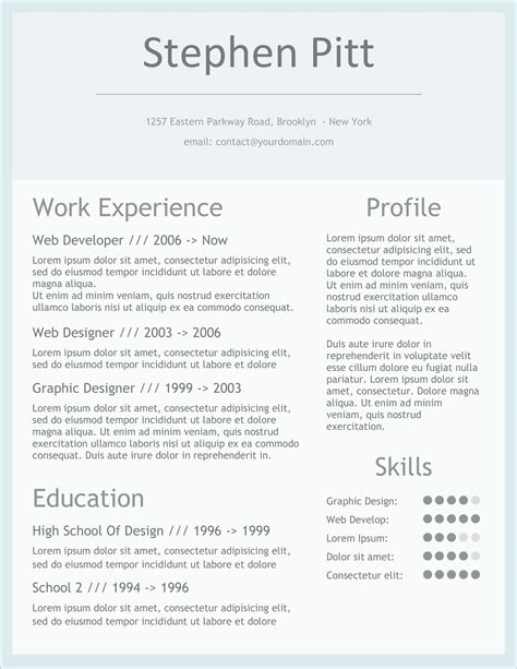 20 Free Cv Templates For The Uk To Download Word Pdf