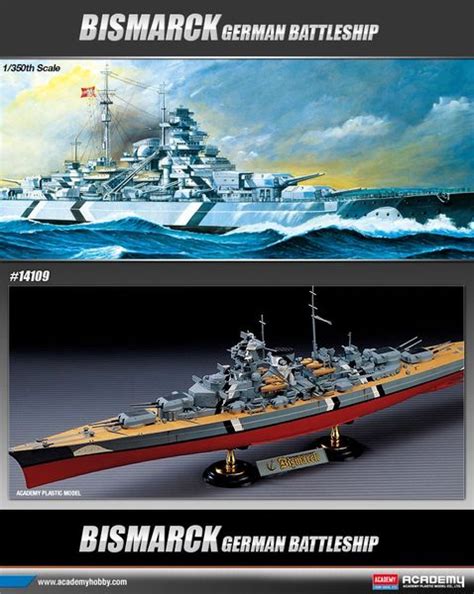 Academy A14109 1350 Bismarck German Battleship Grand Models