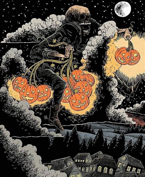 Sam Heimer Halloween Illustration Halloween Prints Halloween Art