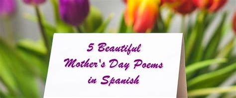 People pay tributes to mothers in their own. 5 Beautiful Mother's Day Poems in Spanish