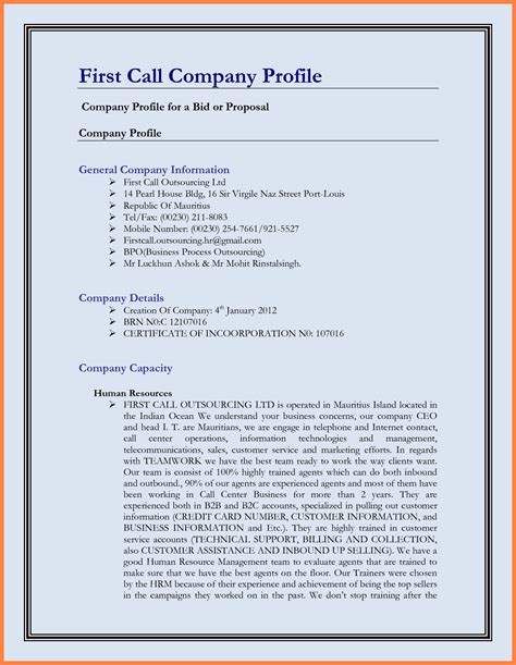 Here are a few company profile examples that stand out 6+ sample company profiles pdf - Company Letterhead