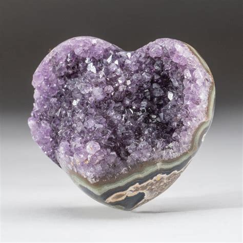 Genuine Polished Amethyst Crystal Clustered Heart V20 Astro