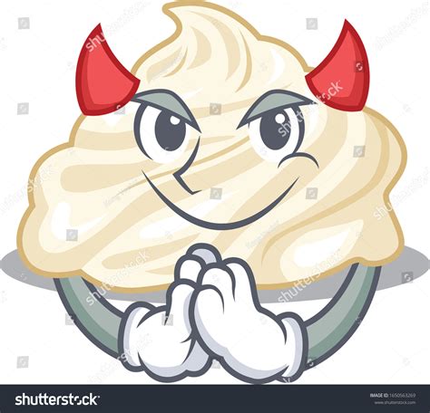 Devil Whipped Cream Cartoon Character Design Stock Vector Royalty Free