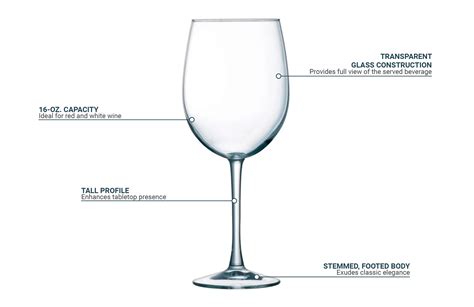 Arcoroc H0654 16 Oz Rutherford Wine Glass