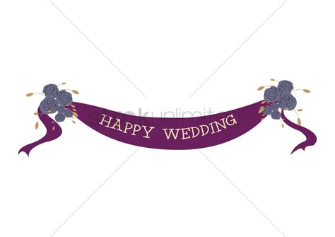 Download Happy wedding banner Vector Image - 1334043 | StockUnlimited